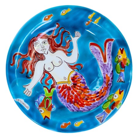 Piatto tondo DS 25 cm Sirena PT25DS-03 Ceramiche De Simone Piatto tondo DS 25 cm Sirena PT25DS-03 Ceramiche De Simone